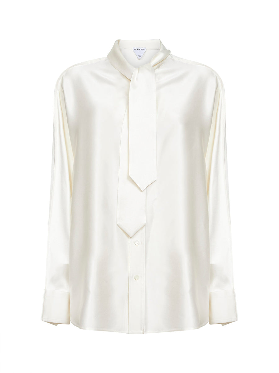Shirt Oversized Silk Satin Ivory