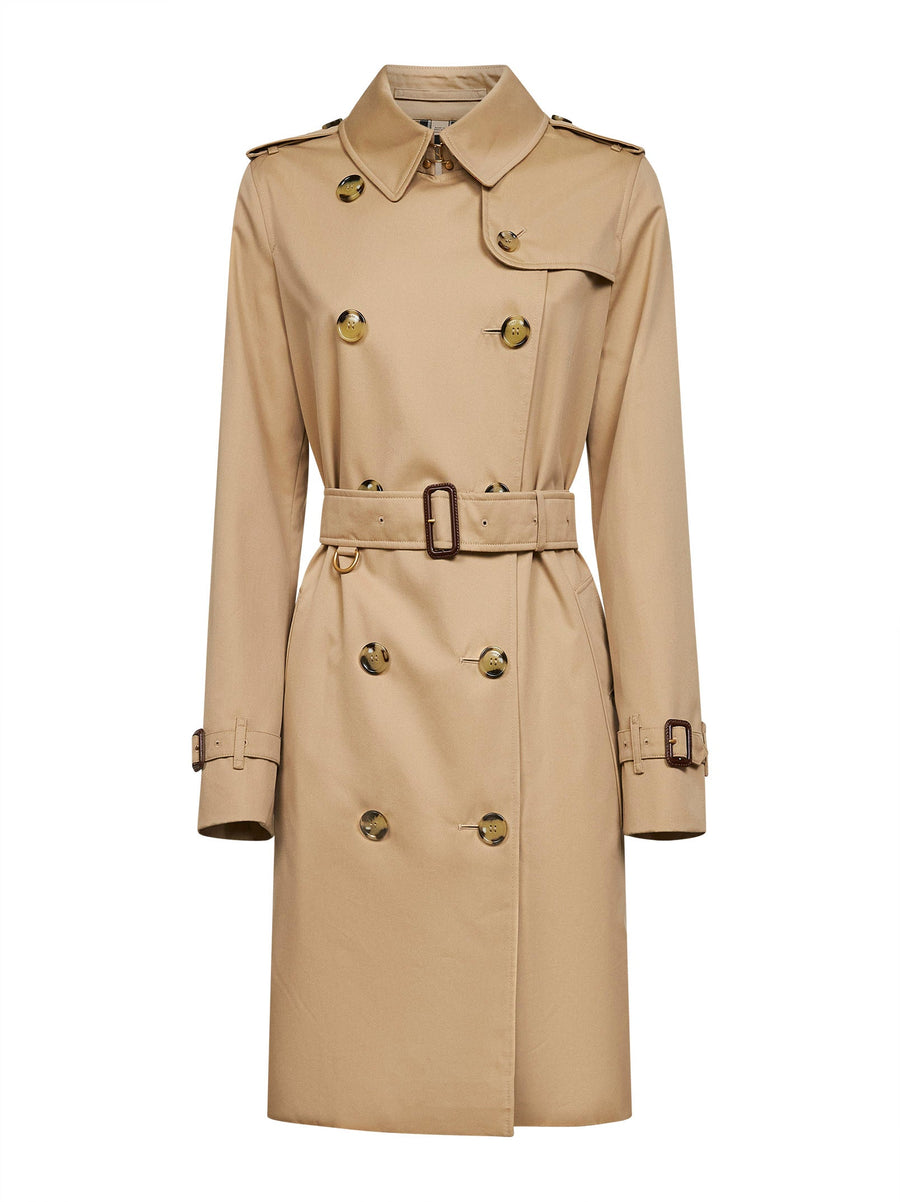Honey Beige Heritage Kensington Medium Trench Coat Cotton & Raincoats