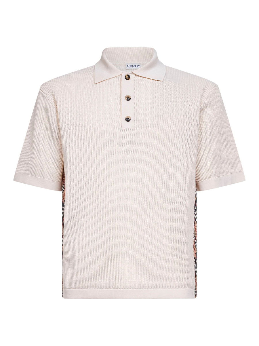 Polo Shirt Cotton Mesh Beige