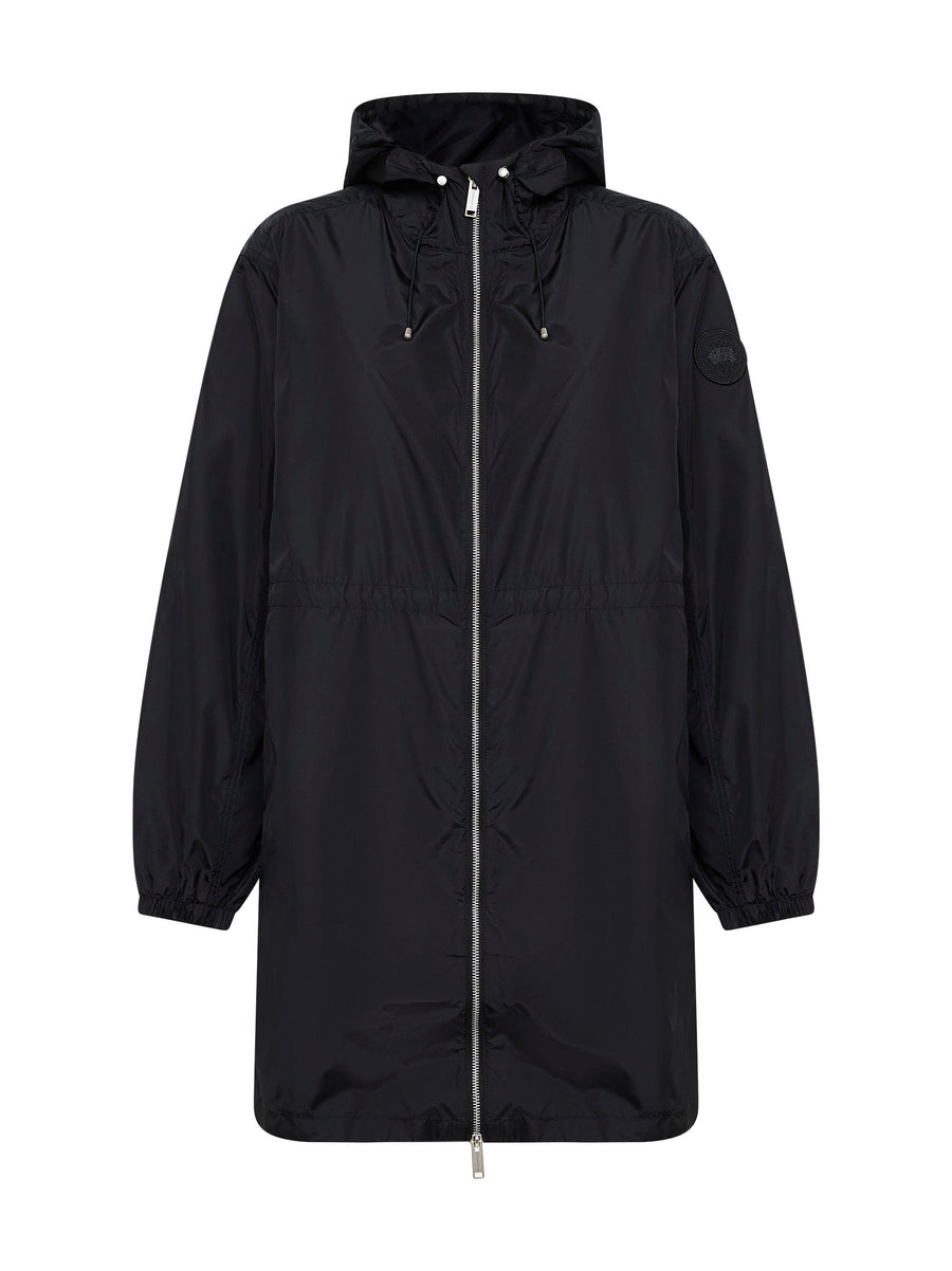 Hooded Parka Lume Black Nylon Polyamide Bomber Jackets