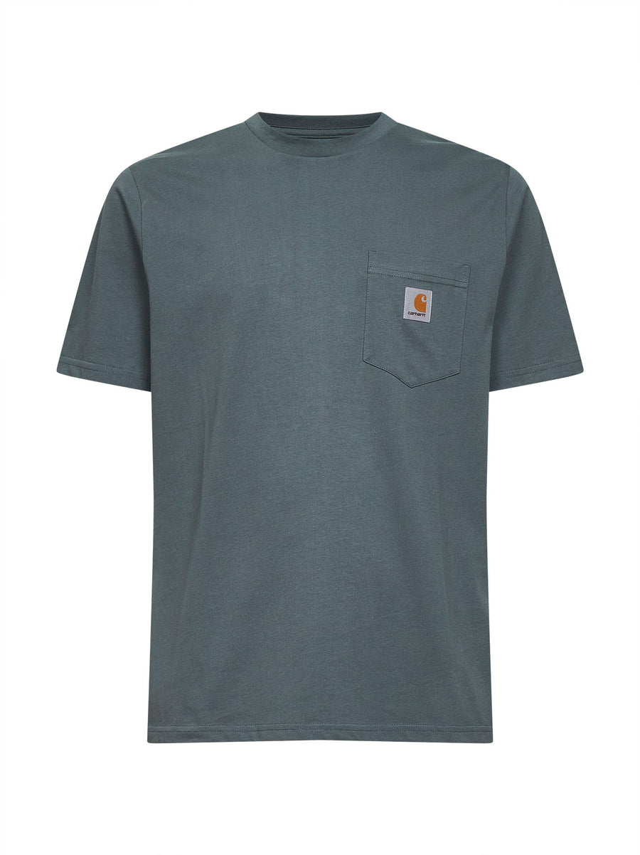 Velvet Green Pocket T-Shirt Cotton T-shirts