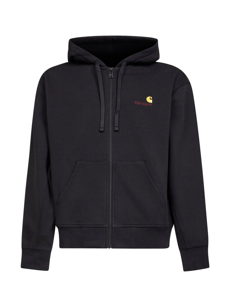 Zip-Up Hoodie Black Sweatshirts