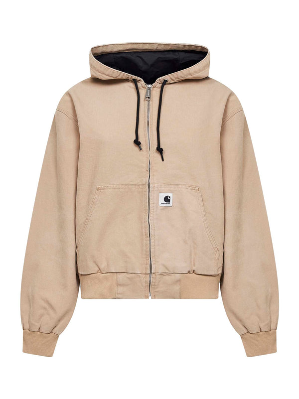 Hooded Jacket Og Active Brown Cotton Bomber