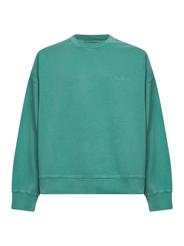 Crewneck Sweatshirt Lily Benton Green Cotton Sweatshirts