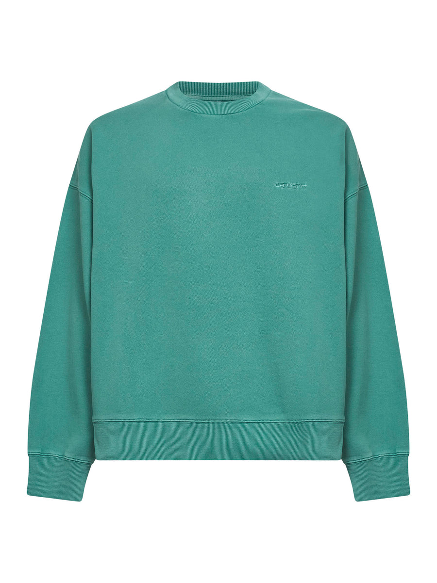 Crewneck Sweatshirt Lily Benton Green Cotton Sweatshirts