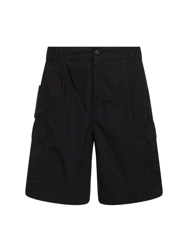 Cargo Shorts Black Cotton