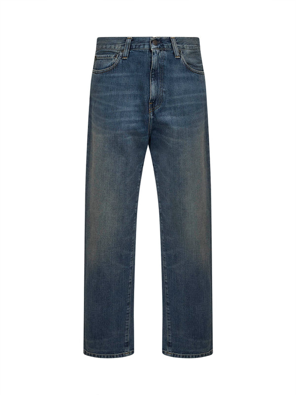 Blue Five-Pocket Jeans Cotton