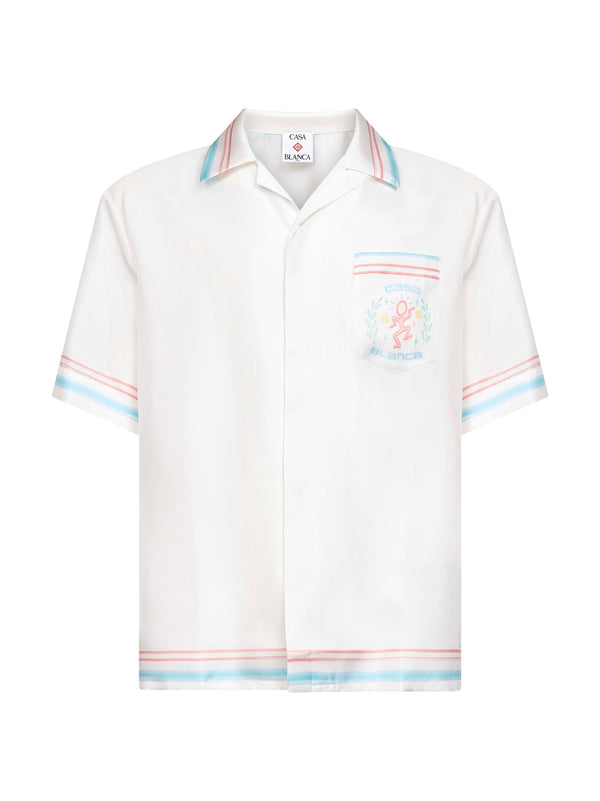 White Silk Twill Dance Joy Shirt