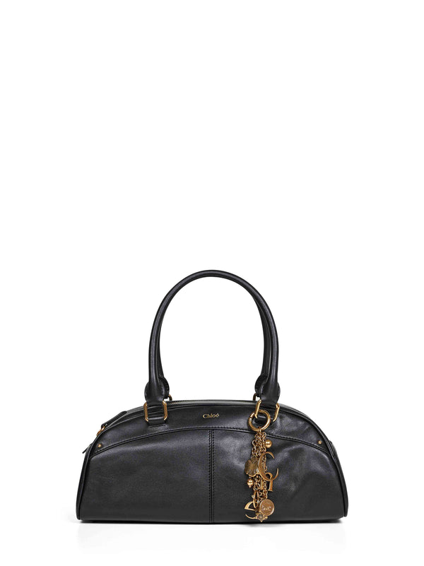 Black Bowling Bag Calf Leather (bos Taurus) Handbags