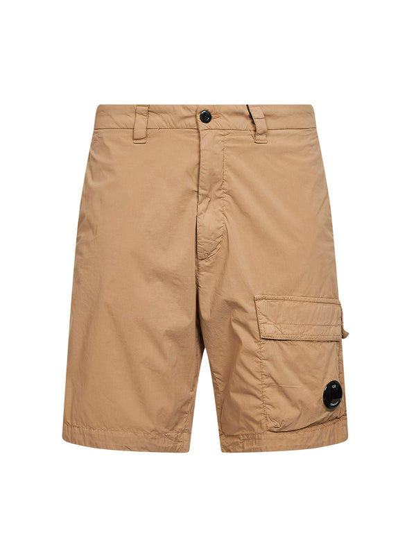Cargo Bermuda Shorts Beige Cotton