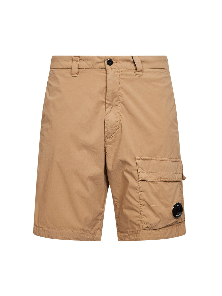 Cargo Bermuda Shorts Beige Cotton
