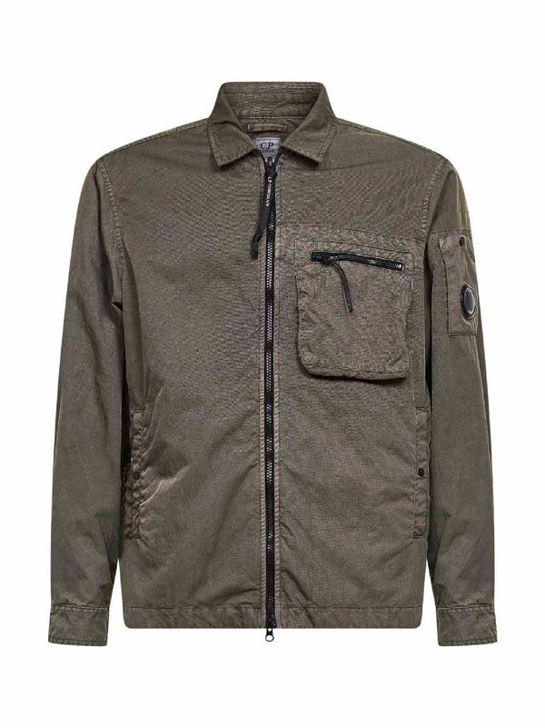 Overshirt Green Panama-R Lens Polyamide Bomber Jackets