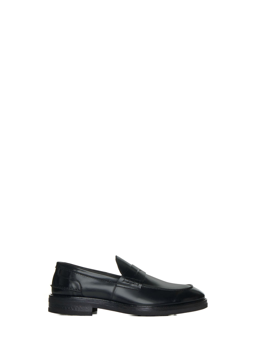 Leather Penny Loafers Black Calf