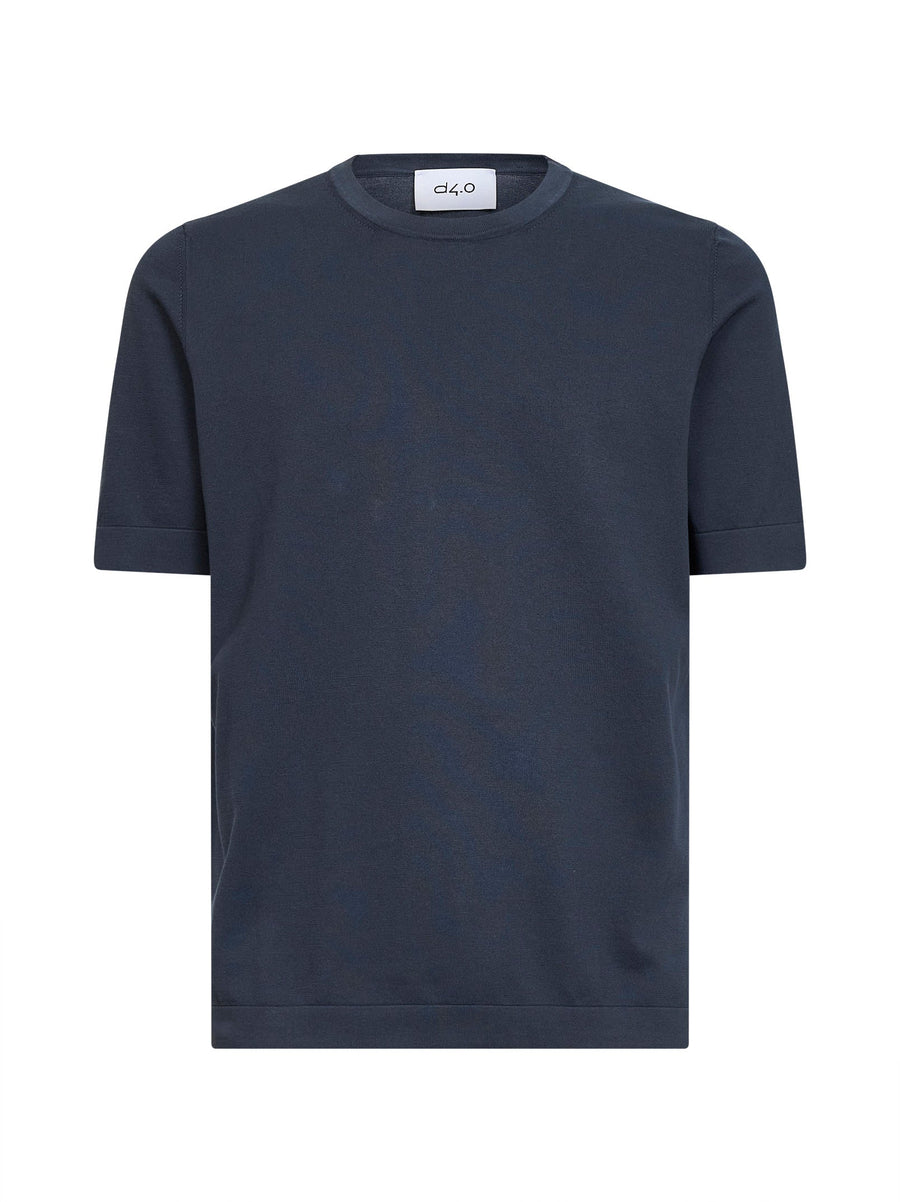 Cotton Knit Crewneck Sweater Grey T-shirts