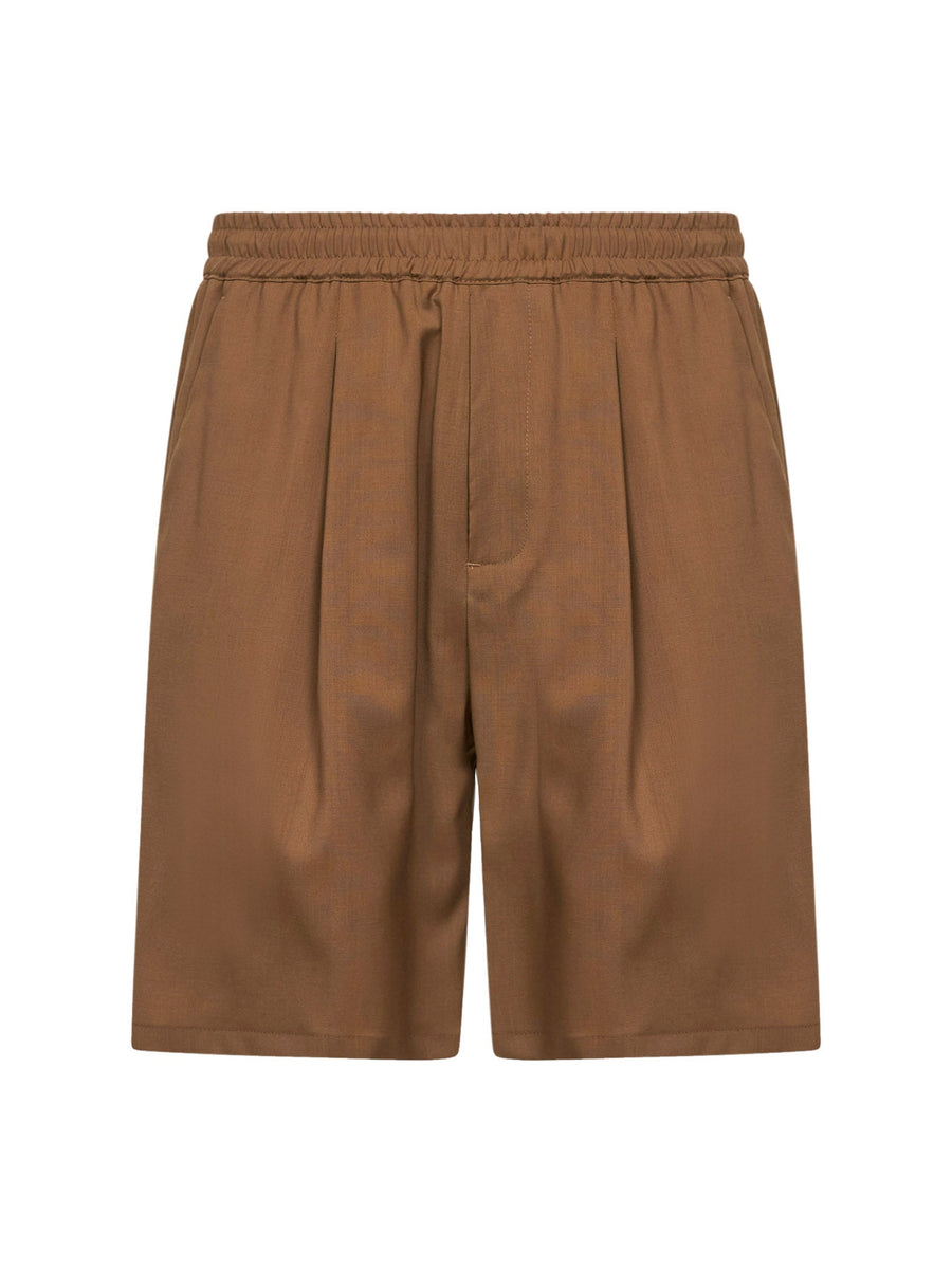 Shorts Virgin Wool Blend Brown