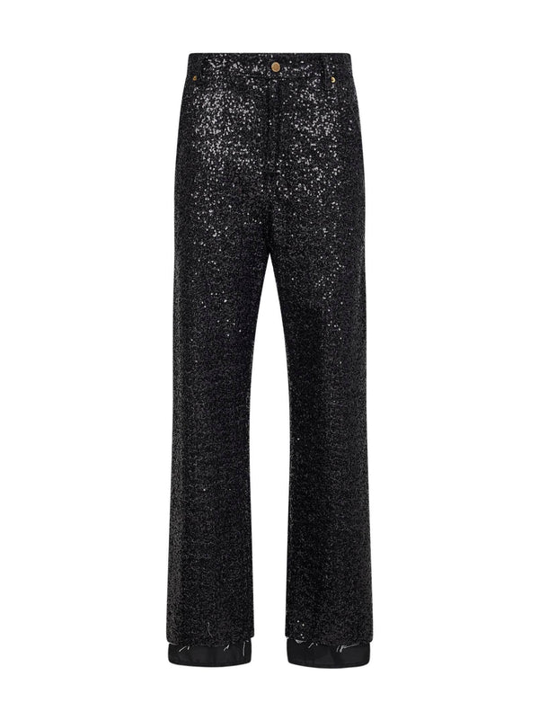 Jeans Sienna Black Sequin Denim Cotton