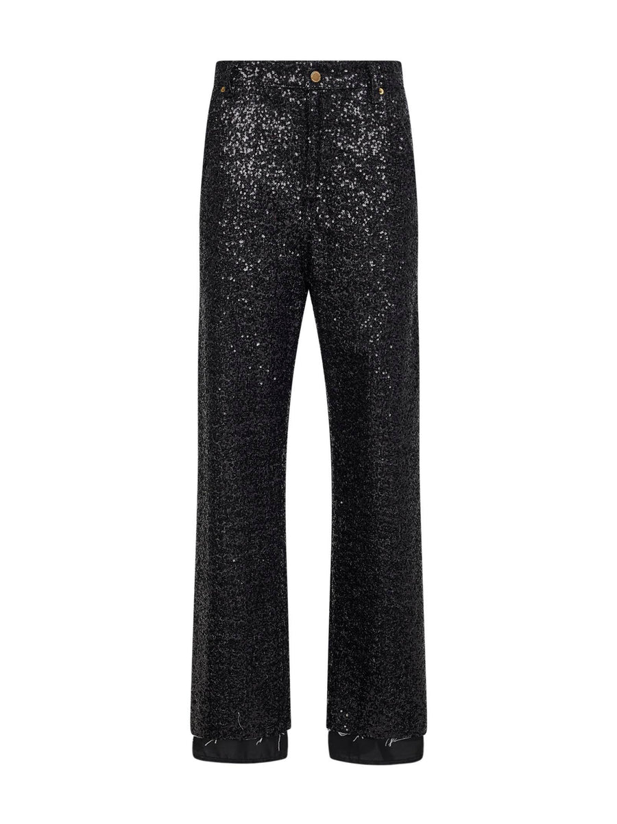 Jeans Sienna Black Sequin Denim Cotton