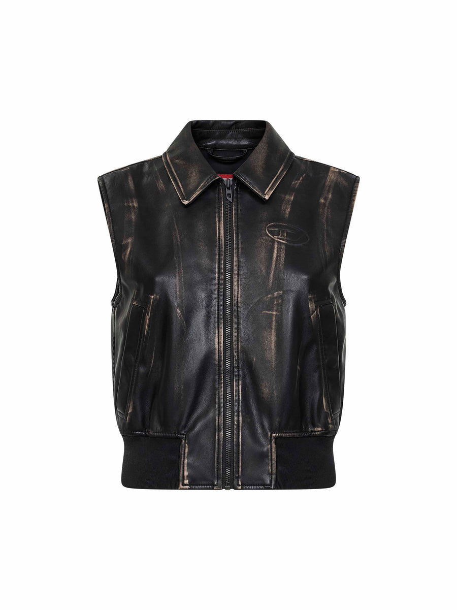Brown G-Inko Bomber Vest Polyester Jackets