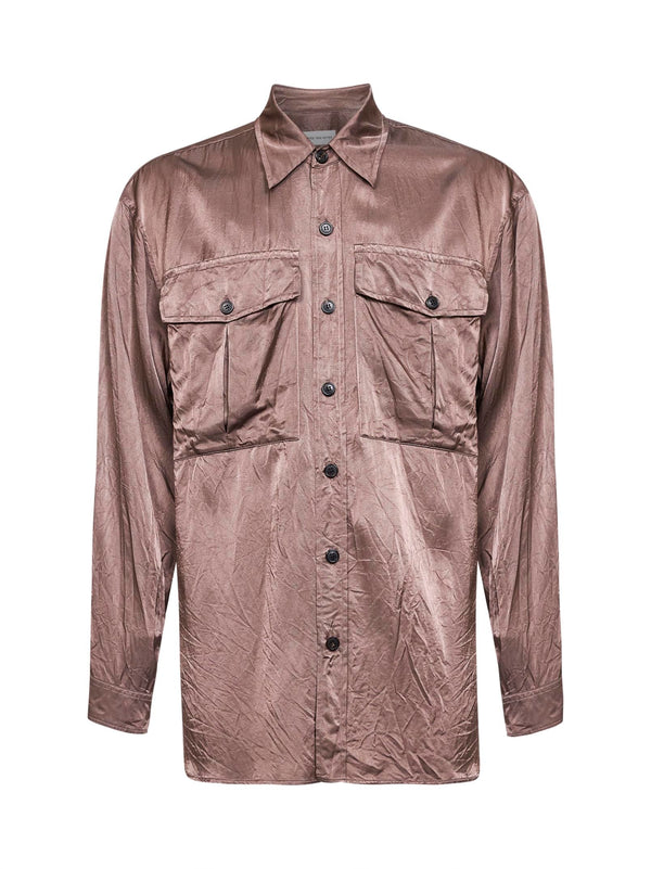 Shirt Old Rose Viscose Cotton Pink