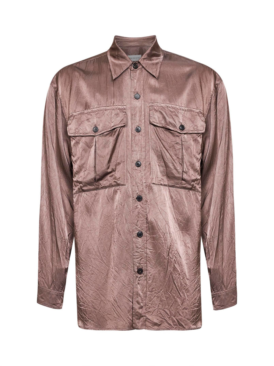 Shirt Old Rose Viscose Cotton Pink