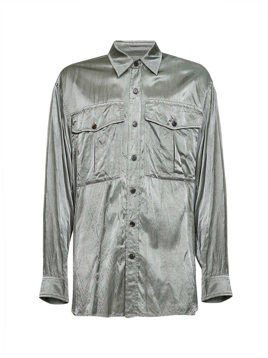 Shirt Mint Green Cupro-Cotton