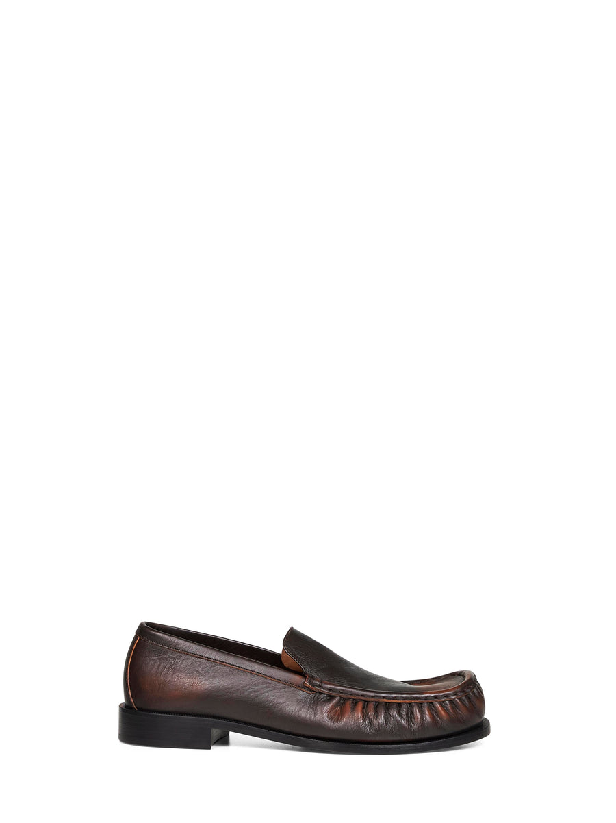 Loafers — Tan Calf Leather Brown