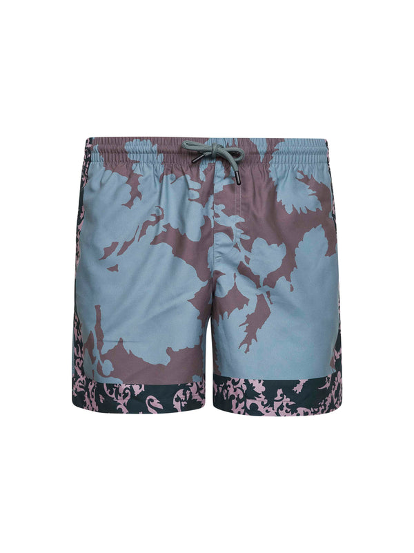Swim Shorts Printed Nylon Green Polyamide Beachwear