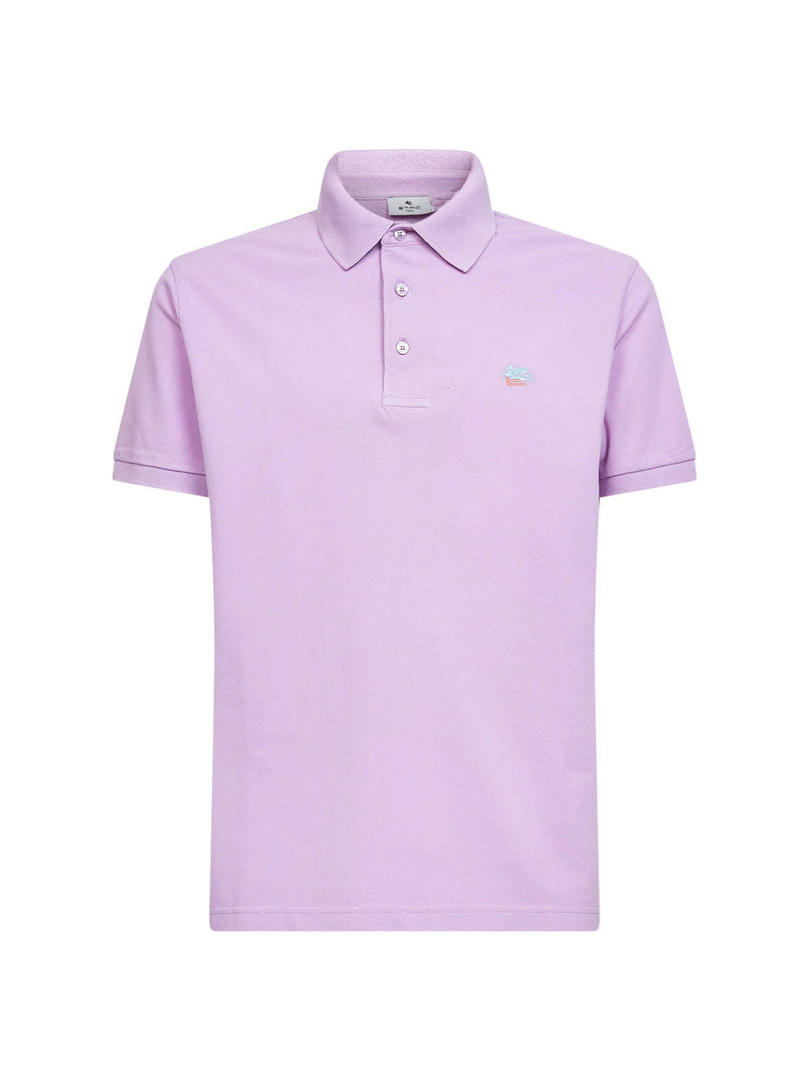 Polo Shirt Lilac Cotton Piqué Purple