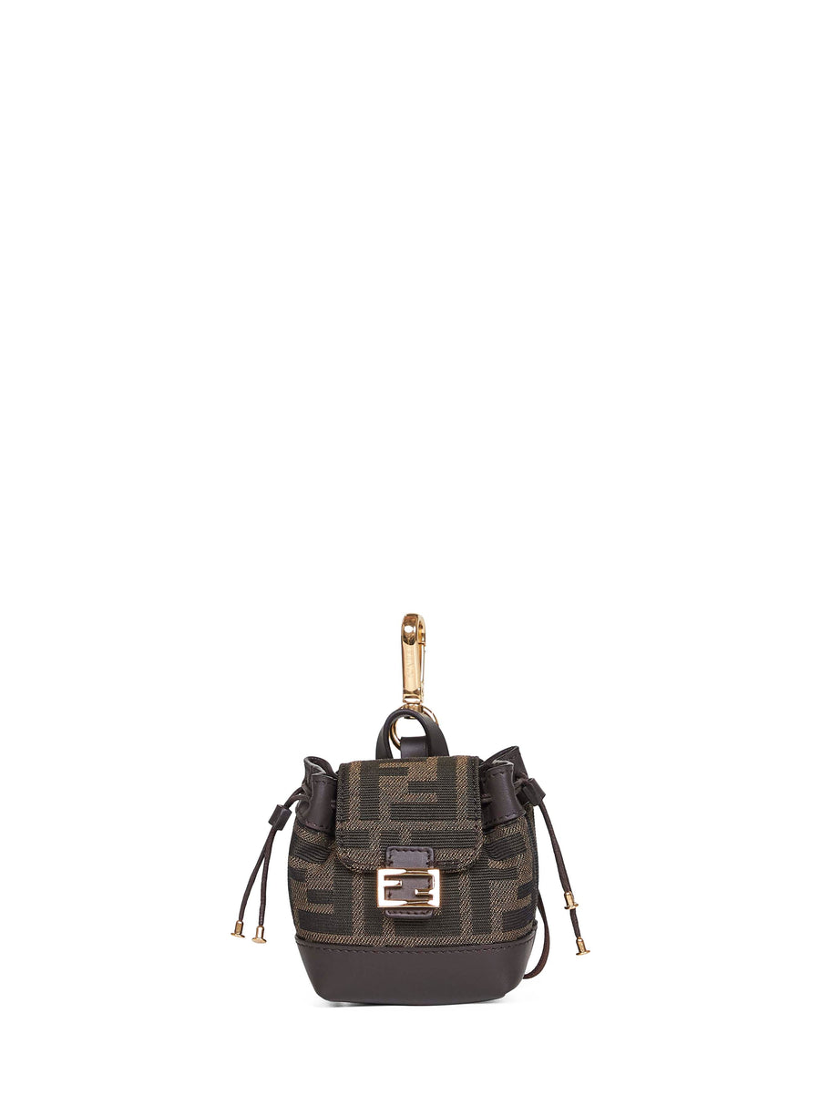 Brown Nano Backpack Charm Polyester Accessory