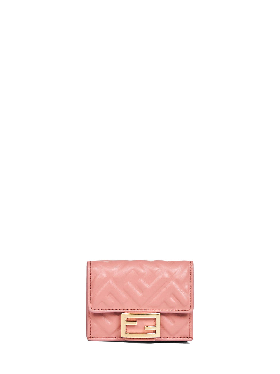 Pink Micro Trifold Baguette Wallet Lambskin & Purses