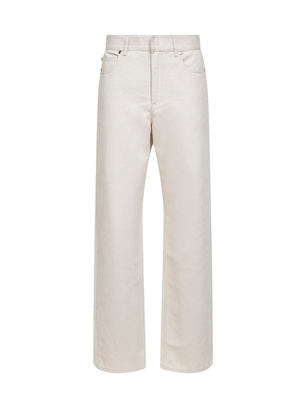 Jeans Ivory Cotton Denim