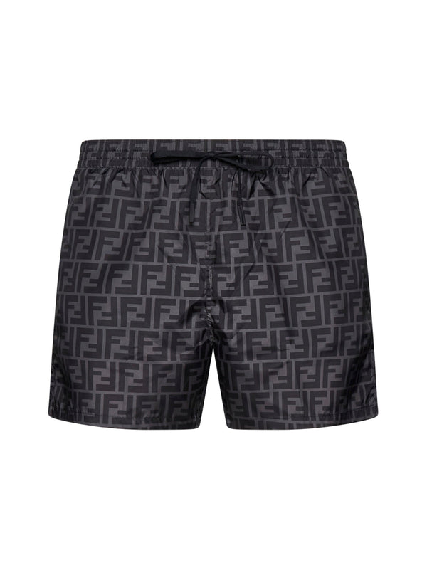 Nylon Swim Shorts With Drawstring Polyester Beachwear