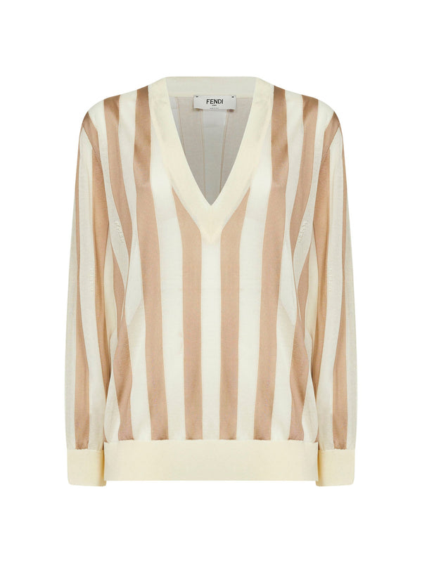 Knit Sweater Pequin Silk-Cotton Multicolour