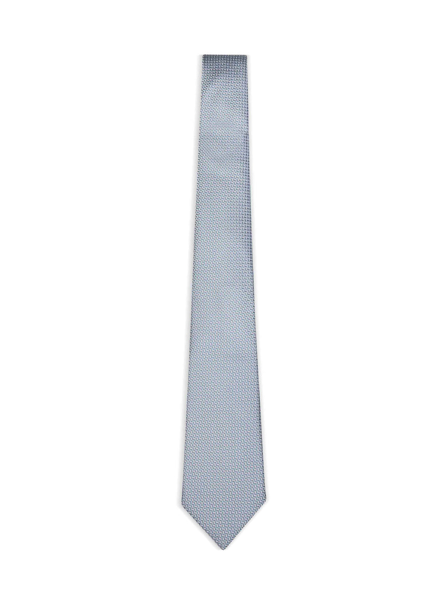 Silk Tie Aquamarine Jacquard Light Blue Ties & Bow