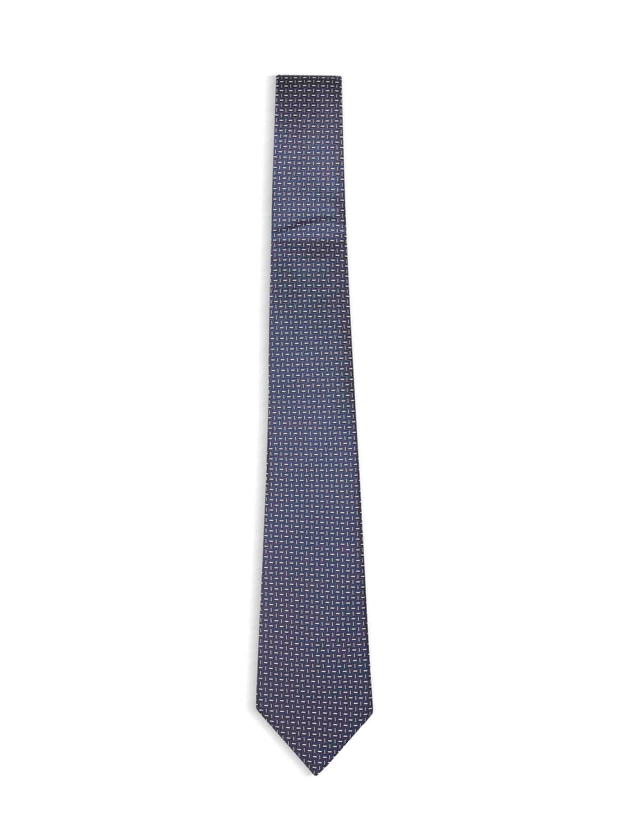 Silk Tie Jacquard Midnight Blue Ties & Bow