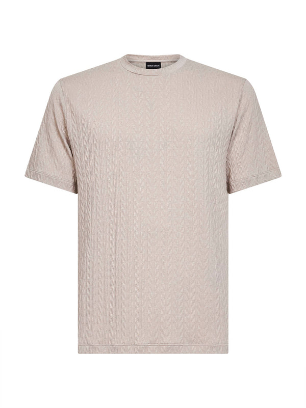 T-Shirt Asv Embossed Viscose Beige T-shirts