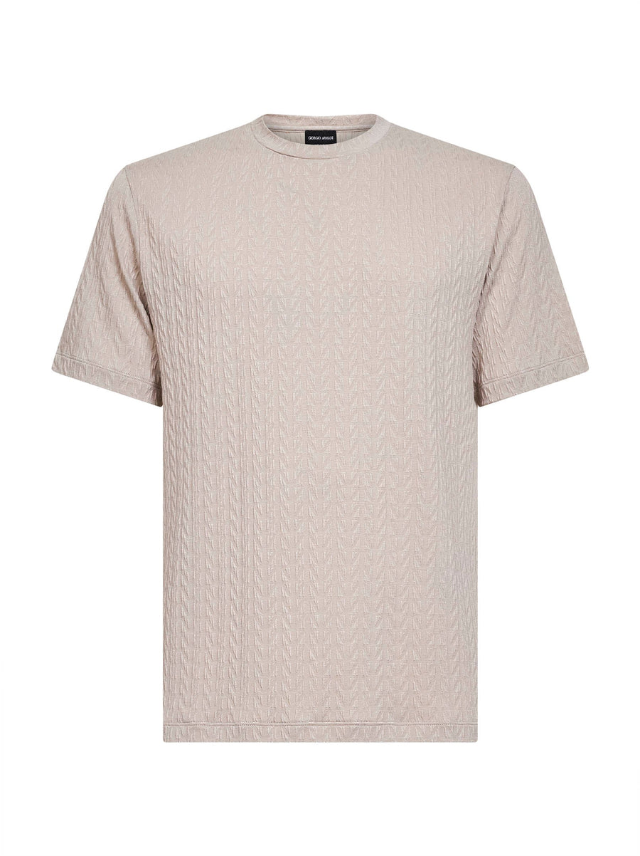 T-Shirt Asv Embossed Viscose Beige T-shirts