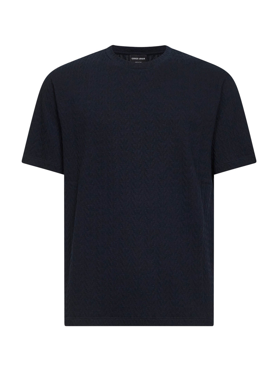 T-Shirt Asv Dark Navy Blue Viscose T-shirts