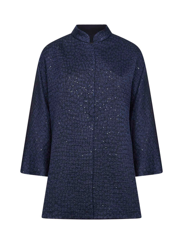 Jacket Sequined Navy Viscose Blue
