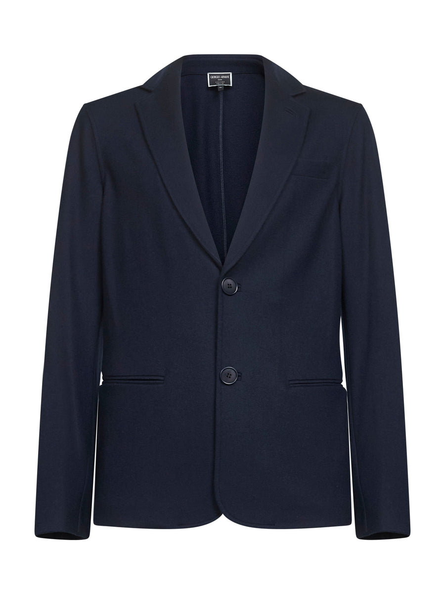 Blue Cashmere Jersey Icon Jacket