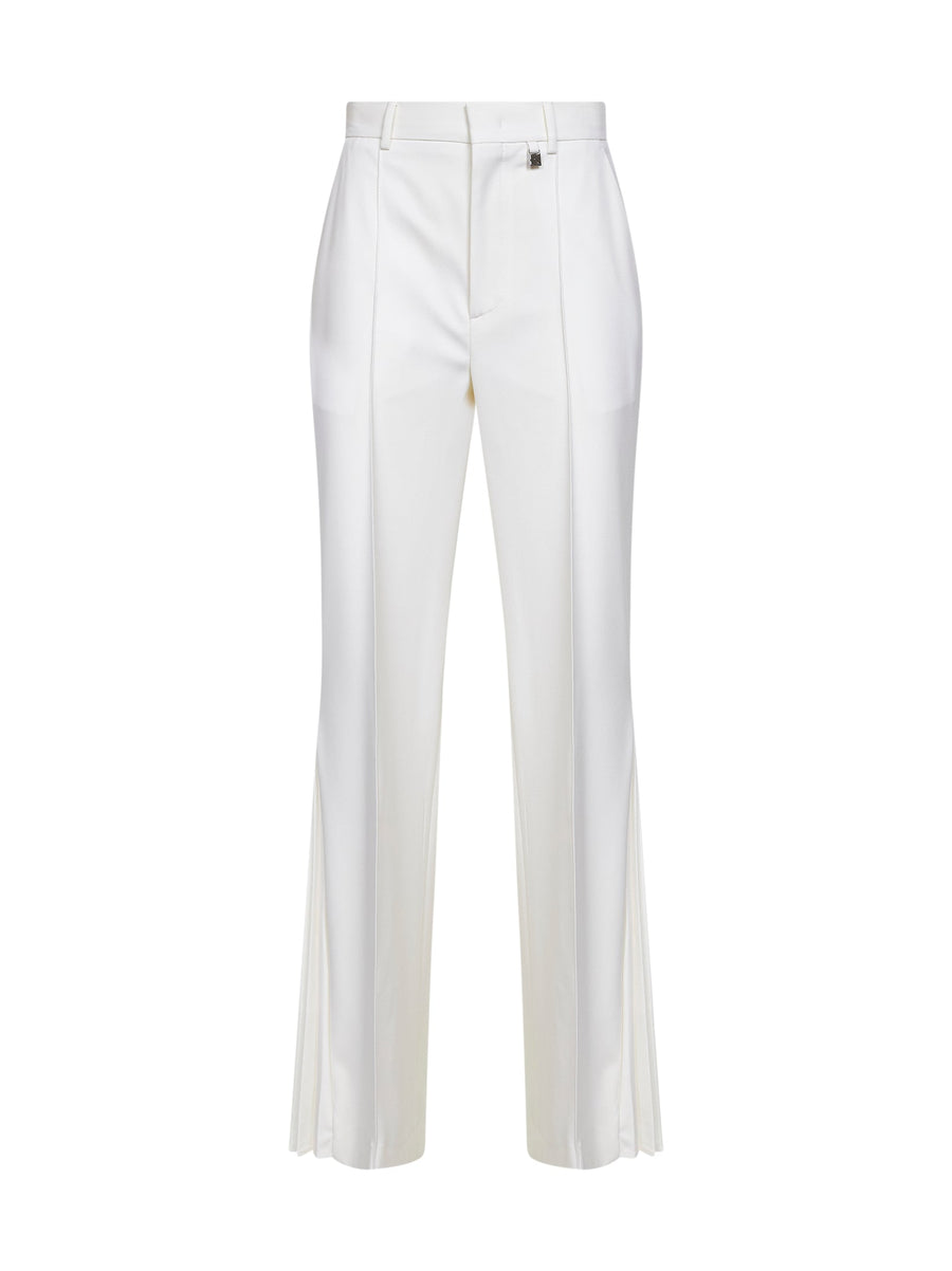 Flared Trousers Virgin Wool - White