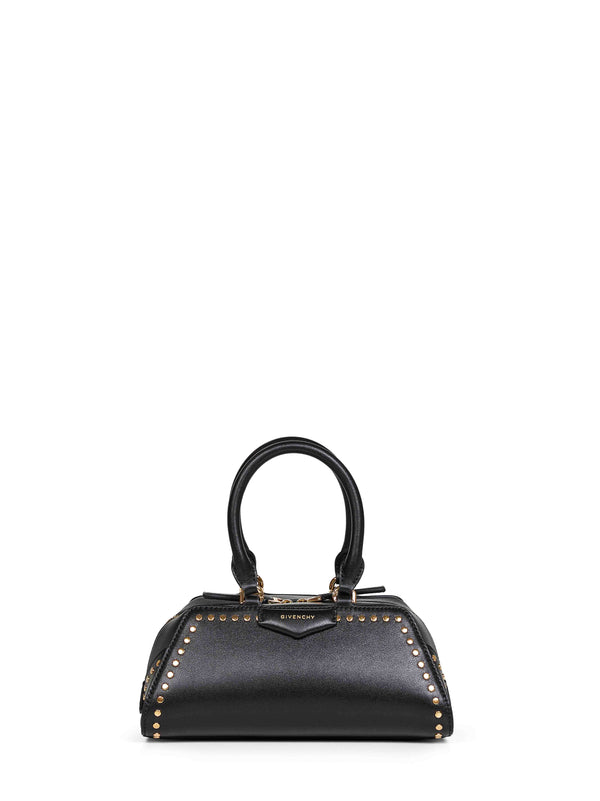 Mini Handbag Antigona East-West Black Calf Leather Handbags