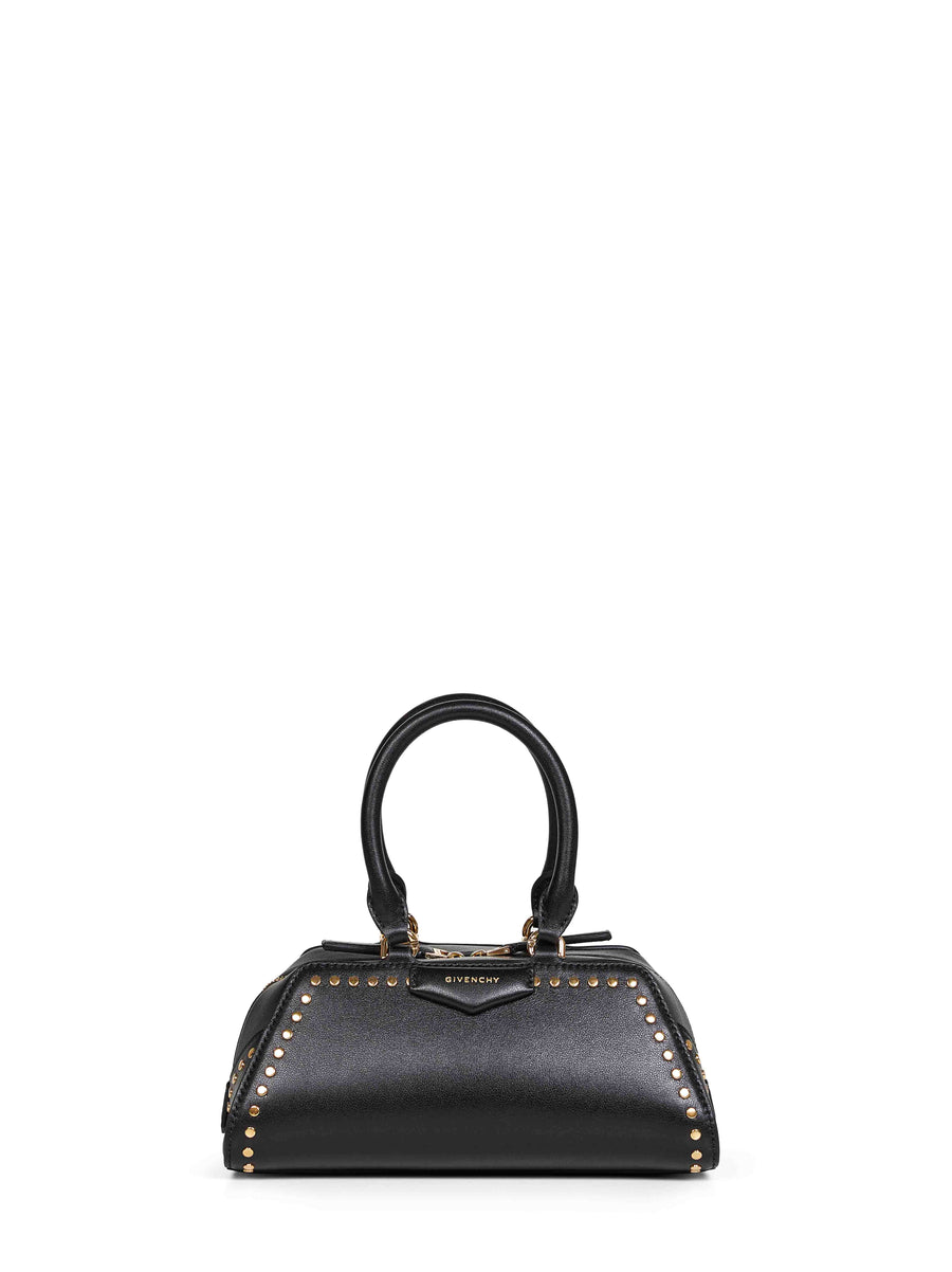Mini Handbag Antigona East-West Black Calf Leather Handbags
