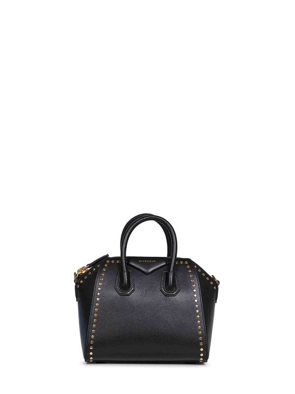 Black Antigona Mini Studded Handbag Calf Leather Handbags