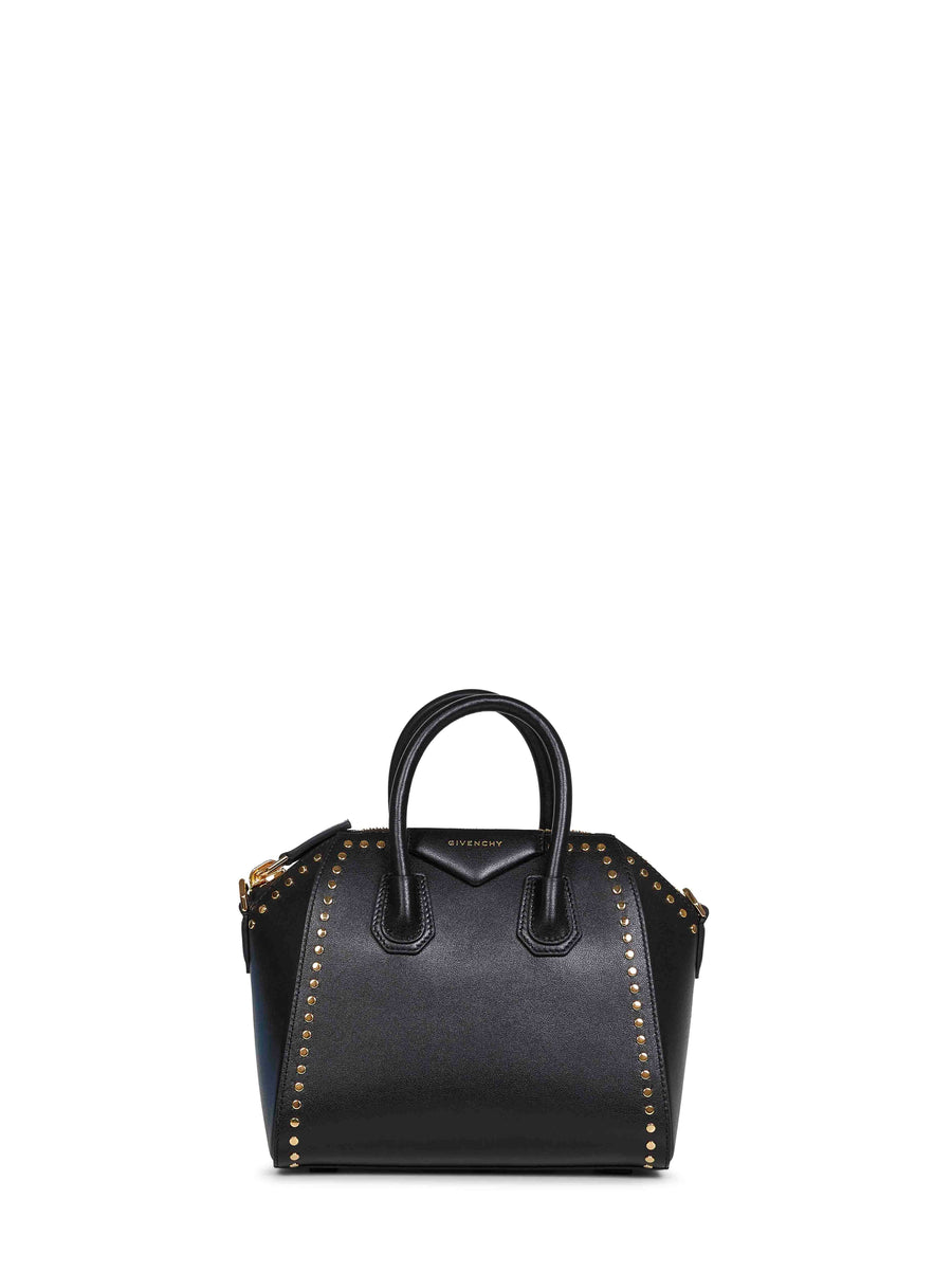 Black Antigona Mini Studded Handbag Calf Leather Handbags