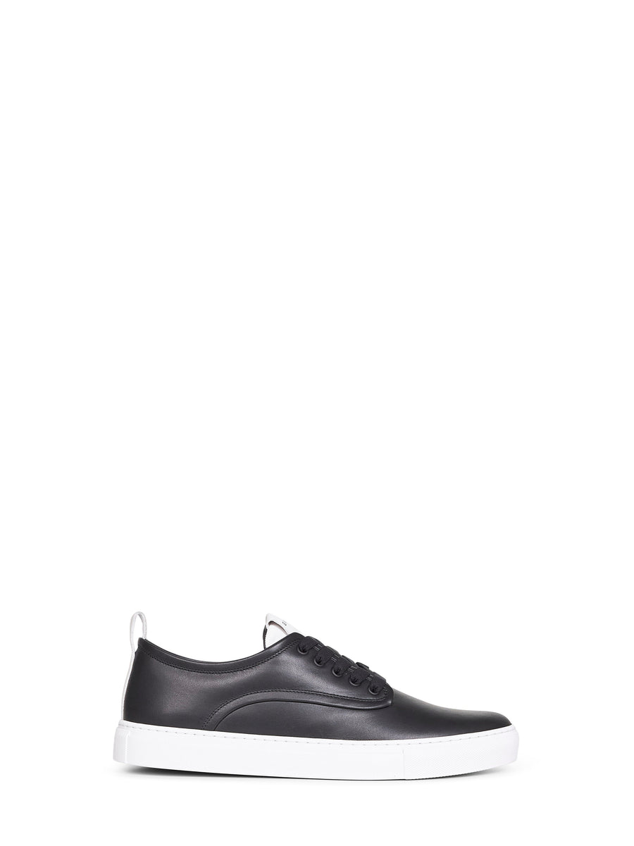 Black Calf Leather New City Sneakers Trainers