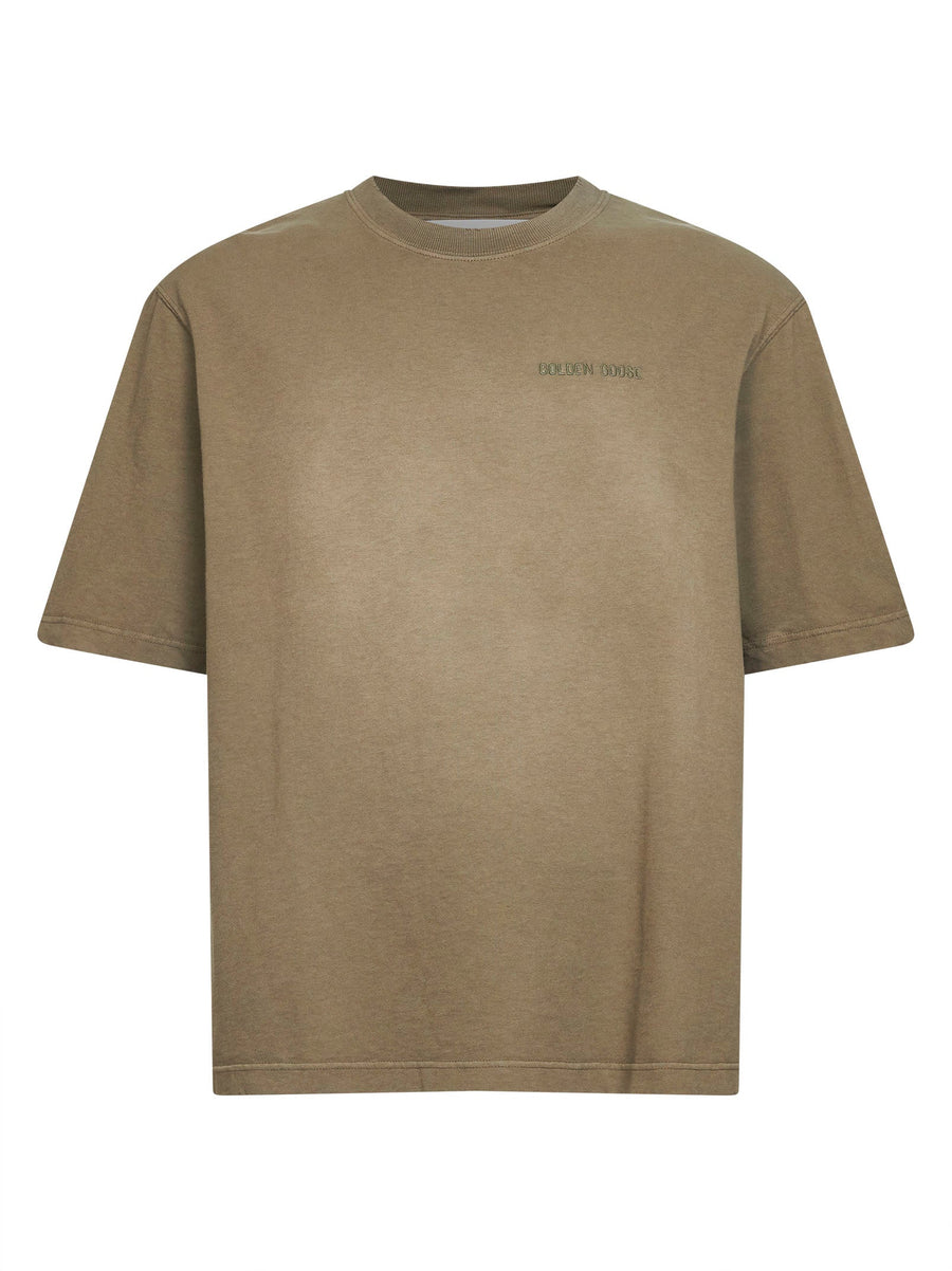 Beige Bleached Cotton Jersey T-Shirt T-shirts