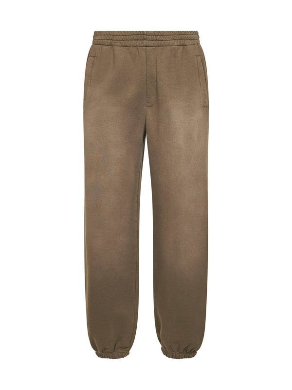 Jogging Trousers Beige Cotton Brown