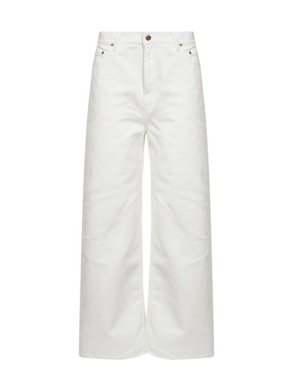 White Denim Boyfriend Jeans Cotton