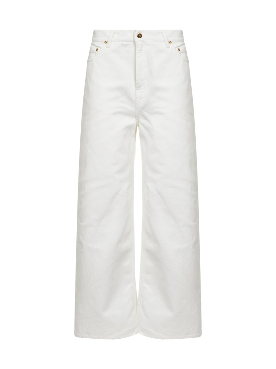 White Denim Boyfriend Jeans Cotton
